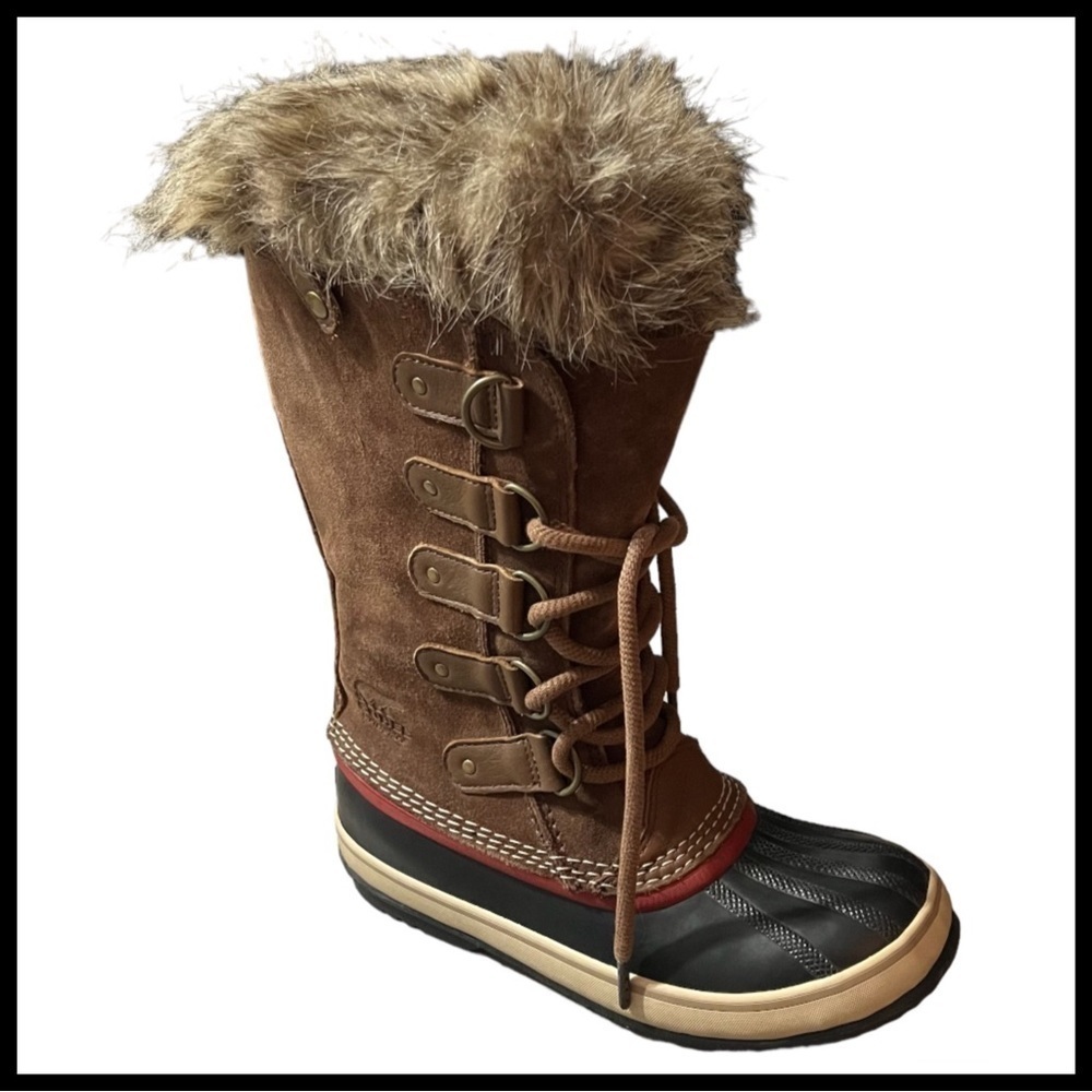 SOREL Joan of Arctic Boot in Umber Red Dhalia